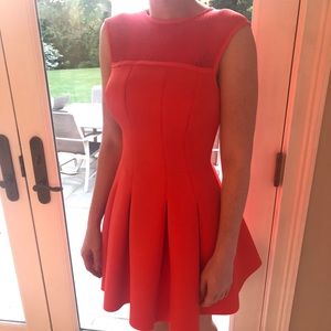 Orange neoprene party dress